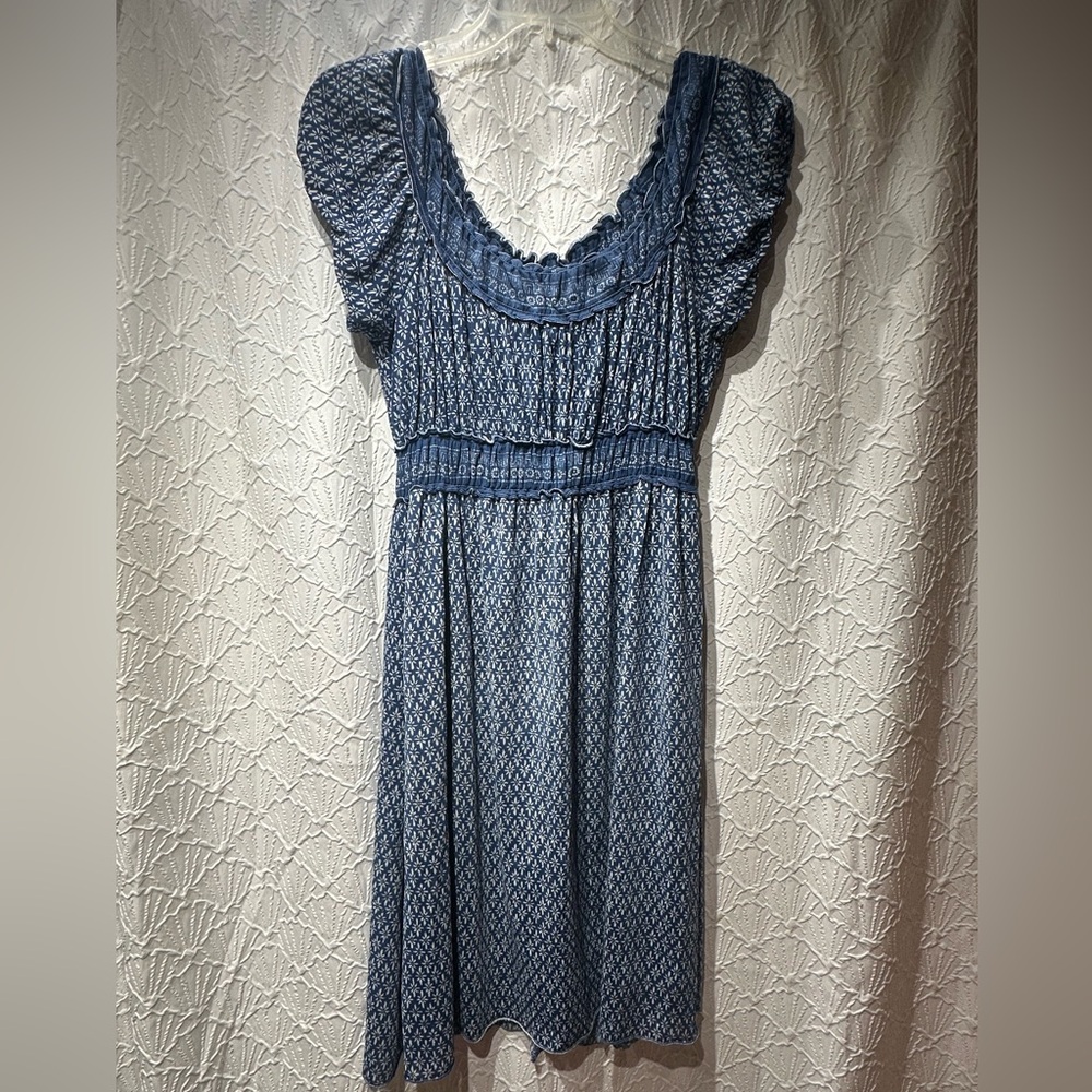 Max Studio - Blue and White Midi Dress - Woman’s Medium